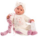 Llorens: Lea, păpușă care plânge de 45 cm, cu suzetă, îmbrăcată într-o salopetă cu koala.