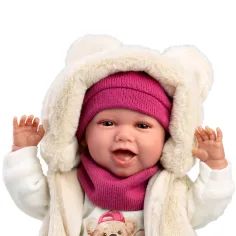 Llorens: Mimi, păpușă plângătoare de 42 cm, în set cu ursulețul Love Bear imaginea 5