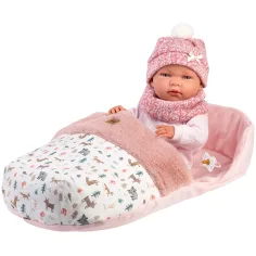 Llorens: Nica, păpușă nou-născută de 40 cm, cu sac de dormit imaginea 1