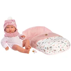 Llorens: Nica, păpușă nou-născută de 40 cm, cu sac de dormit imaginea 2
