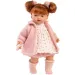 Llorens: Păpușă Lea de 33 cm cu păr roșu, care plânge, cu suzetă și haină roz.