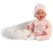 Llorens: Păpușa Mimi de 42 cm cu zâmbet, suzetă și cuib pentru bebeluși