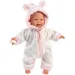 Llorens: Păpușă bebeluș fetiță în pijama moale cu model de barză 31cm