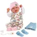 Llorens: Păpușă nou-născută Tala și Talo de 44 cm, 2 în 1, cu sunete, cu accesorii roz și albastre.