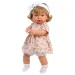 Llorens: Păpușă plângătoare Carla de 42 cm în rochie cu flori și bentiță.