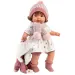 Llorens: Păpușă plângătoare Lola de 38 cm cu suzetă și căciulă tricotată