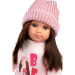 Llorens: Sara, păpușă de 35 cm cu căciuliță tricotată roz