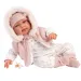 Llorens: Tina, bebeluș nou-născut de 44 cm, cu vestă roz cu glugă