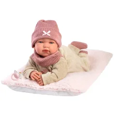 Llorens: Tina, păpușă nou-născută de 44 cm cu pernă moale. imaginea 3