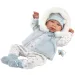 Llorens: Tino, bebeluș nou-născut de 44 cm cu suzetă și vestă cu glugă.