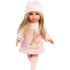 Llorens: păpușa Elena de 35 cm cu căciuliță roz imaginea 1