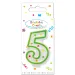 Lumânare de aniversare cu buline, numărul 5