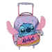 Luna: Disney Stitch Aloha rucsac de grădiniță cu roți, cu 2 compartimente, 27x10x31 cm imaginea 1