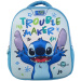 Luna: Must Team 3D Stitch rucsac rotunjit pentru grădiniță 26x10x32 cm