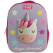 Luna: Rucsac pentru grădiniță Must Team, rotunjit, cu imprimeu 3D de unicorn, 26x10x32 cm