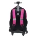 Luna: Rucsac școlar pe roți Must Team Pink cu 3 compartimente, 31x24x45cm