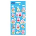 Luna: Set de abțibilduri 3D pufoase cu Peppa Pig pe coală de 10x22 cm