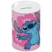 Luna: pușculiță metalică cilindrică cu imprimeu Disney Stitch 10x15 cm