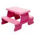 Masă de picnic roz 70x79x47cm