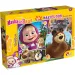 Masha și ursul 2 în 1 maxi puzzle de 24 de piese și carte de colorat 70x50cm - Lisciani