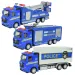Masini de politie: Camion de politie cu roti libere in diverse variante de 19cm
