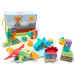 Melissa &amp; Doug Blockables set de construit cu dinozauri, 69 de piese