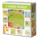 Puzzle cu animale safari 4 bucati 