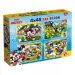 Mickey Mouse 2 în 1 maxi puzzle 4x48 piese și carte de colorat 35x25 cm - Lisciani