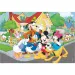 Mickey Mouse 2 în 1 puzzle maxi 2x12 piese și carte de colorat - Lisciani