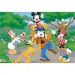 Mickey Mouse 2 în 1 puzzle maxi 2x12 piese și carte de colorat - Lisciani