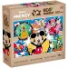 Mickey Mouse și prietenii săi 2 în 1 puzzle eco mini de 24 de piese și carte de colorat 35x25cm - Lisciani