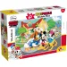 Mickey Mouse și prietenii săi 2 în 1 puzzle maxi de 60 de piese și desen de colorat 70x50cm - Lisciani