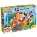 Mickey și prietenii săi 2 în 1 puzzle de 108 piese și carte de colorat 70x50cm - Lisciani