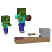 Minecraft: Figurină de acțiune Zombie cu capcană săgeată - Mattel