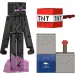Minecraft: Figurină de joc personaj Enderman cu accesorii - Mattel
