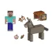 Minecraft: Set figurine Steve și Măgar – Mattel