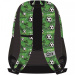 Must: rucsac școlar rotunjit cu model cu mingi de fotbal 32x18x43cm