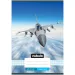Nebulo: Caiet cu model cu avion de vânătoare capsat, pătrățele, 27-32, format A5