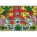 Novo Art: Keith Haring - Pictură fără titlu puzzle de 1000 de piese - Clementoni