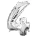 Numeroase baloane din folie de culoare argintie – numărul 4, 32 cm