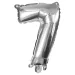 Numeroase baloane din folie de culoare argintie – numărul 7, 32 cm