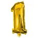 Numeroase baloane din folie de culoare aurie – numărul 1, 32 cm