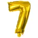 Numeroase baloane din folie de culoare aurie – numărul 7, 32 cm