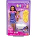 Păpușa Barbie în rochiță cu inimioare, set de joacă babysitter – Mattel