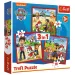 Patrula Catelusilor: Catei fericiti 3 in 1 puzzle - Trefl