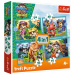 Paw Patrol – Aventuri pe Insula Dinozaurilor, set de puzzle 4-în-1 - Trefl
