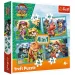 Paw Patrol – Aventuri pe Insula Dinozaurilor, set de puzzle 4-în-1 - Trefl imaginea 1