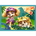 Paw Patrol – Aventuri pe Insula Dinozaurilor, set de puzzle 4-în-1 - Trefl