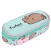 Penar oval turcoaz cu pisica Pusheen, 23 cm