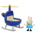 Peppa Pig: Set cu elicopter mic și figurina Iepurașul Rebecca - Hasbro
